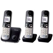 טלפון אלחוטי + 2 שלוחות נוספות מבית PANASONIC דגם KXTG6813