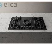 כיריים גז משולבות קולט אדים 88 ס"מ מבית ELICA אליקה דגם NIKOLA-FL-BLA88