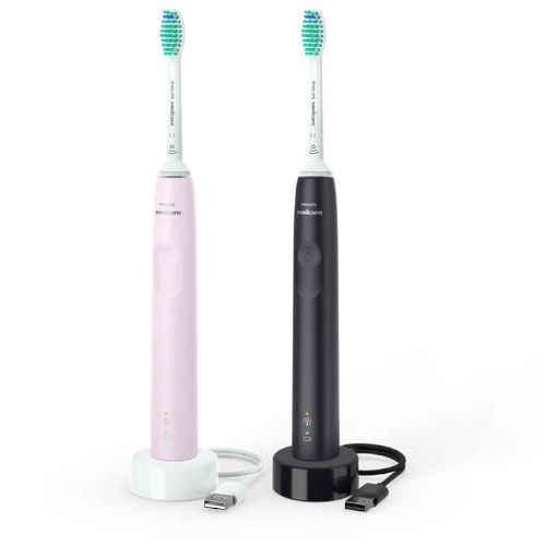 זוג מברשות שיניים חשמליות מבית PHILIPS פיליפס דגם SONICARE 3100 HX3675/15