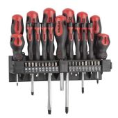 סט מברגים וביטים עם תושבת לקיר 37 יח` KREATOR קריאטור דגם 106 KRT400010