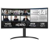 מסך מחשב "34 LG WQHD אל ג`י דגם 34WR55QK-B