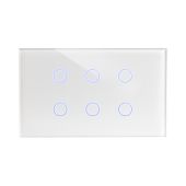 מתג טאץ` חכם לתאורה מבית NISKO ניסקו 6 לחצנים WIFI דגם 37022723