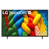 טלוויזיה "55 חכמה LG NANO80 AI ברזולוציית LG 4K אל ג`י דגם 55NANO80A6A