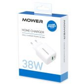 ראש מטען 38W כולל 2 יציאות MOWER USB-A+USB-C מאוור דגם 572882