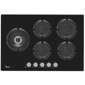 כיריים גז זכוכית 5 להבות MIDEA מידאה דגם 6738 75GP503