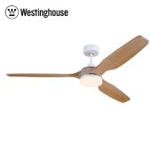 מאוורר תקרה לבן ועץ טבעי WESTINGHOUSE 28W ווסטינגהאוס דגם 73153-2848
