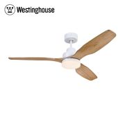 מאוורר תקרה לבן/עץ אמיתי טבעי WESTINGHOUSE 28W ווסטינגהאוס דגם 73155-2848