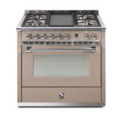 תנור אפיה משולב כיריים 90 ס"מ מבית STEEL סטיל דגם A9S סדרת ASCOT-גימור ברונזה