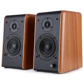 זוג רמקולים מדף עץ MICROLDB 18x2W RMS BT+AUX דגם B77BT