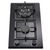 כיריים גז דומינו זכוכית שחורה מבית BLACKPUNT דגם BL323BK