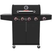 גריל גז 4 מבערים כולל כירת צד מבית AMGAZIT אמגזית דגם BLACK TORCH 34078