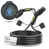 כבל טעינה לרכב חשמלי 10 מטר BRAUMERS 11KW בראומרס דגם BREV-CAB11KWT2-10MTPU