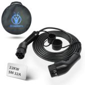 כבל טעינה לרכב חשמלי תלת פאזי BRAUMERS 22KW בראומרס דגם BREV-CABT232AT2-5MTPE