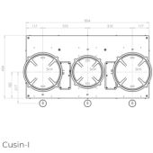 כיריים אינדוקציה 3 מבערים PITT COOKING פיט קוקינג דגם CUSIN-INDUCTION