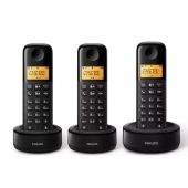 טלפון אלחוטי 3 שלוחות מבית PHILIPS פיליפס דגם D1603B01