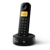 טלפון אלחוטי שלוחה אחת + משיבון אוטומטי מבית PHILIPS פיליפס דגם D1651B01
