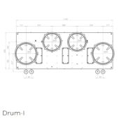 כיריים אינדוקציה 4 מבערים PITT COOKING פיט קוקינג דגם DRUM-INDUCTION