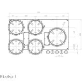 כיריים אינדוקציה 5 מבערים PITT COOKING פיט קוקינג דגם EBEKO-INDUCTION