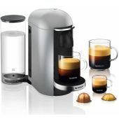 מכונת קפה NESPRESSO VERTUO PLUS נספרסו דגם GCB2 בגוון כסוף