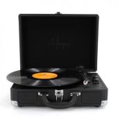 פטיפון בעיצוב מזוודה HARPER הרפר דגם HRT-10-BLACK