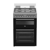 תנור בנוי דו תאי משולב כיריים 60 ס"מ BEKO בקו דגם KFDM6126BX