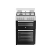 תנור בנוי דו תאי משולב כיריים 60 ס"מ BEKO בקו דגם KFDM62128BW