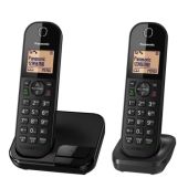 טלפון אלחוטי עם שלוחה PANASONIC פנסוניק דגם KXTGC412 B/W