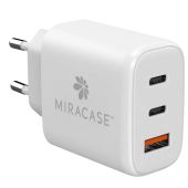 מטען קיר לבן הכולל כבל MIRACASE מירהקייס דגם MWCM65PD