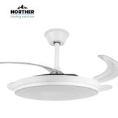 מאוורר תקרה 42" DAISY כנפיים מתקפלות NORTHER נורתר דגם NT-DAI42-W-L