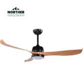 מאוורר תקרה CCT 56" ATLANTA עם תאורת לד ושלט NORTHER נורתר דגם NTP-ATLIP44-LED-BKWD