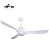 מאוורר תקרה CCT 56" ATLANTA עם תאורת לד ושלט NORTHER נורתר דגם NTP-ATLIP44-LED-WH