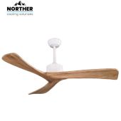 מאוורר תקרה 52" OXFORD כנפיים מעץ מלא NORTHER נורתר דגם NTP-OXF52-WHWD