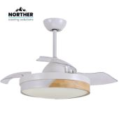 מאוורר תקרה "42 NORTHER TULIP נורתר דגם NTP-TUL42-WH-LED