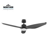 מאוורר תקרה אונו NORTHER CCT 52" UNO נורתר דגם NTP-UNO52-BK-LED