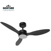 מאוורר תקרה 42" NORTHER 24W CCT VERMONT נורתר דגם NTP-VMT42-BK-LED