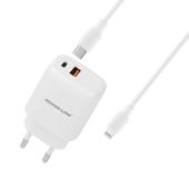 מטען קיר מהיר 18W מבית SILVER LINE סילבר ליין דגם PD20W + QC3.0