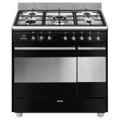 תנור דו תאי משולב כיריים 90 ס"מ מבית SMEG סמאג דגם SCB92