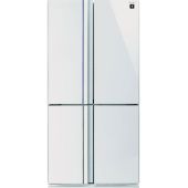 מקרר 4 דלתות 611 ליטר SHARP שארפ דגם SJ-8942 WH זכוכית לבנה