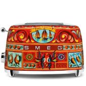 מצנם 2 פרוסות SMEG סמאג דגם TSF01 DGEU סדרת דולצ`ה וגבאנה- מבצע שנתיים אחריות יבואן רשמי
