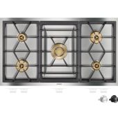 כיריים גז 100 ס"מ GAGGENAU גגנאו דגם VG491115F נירוסטה