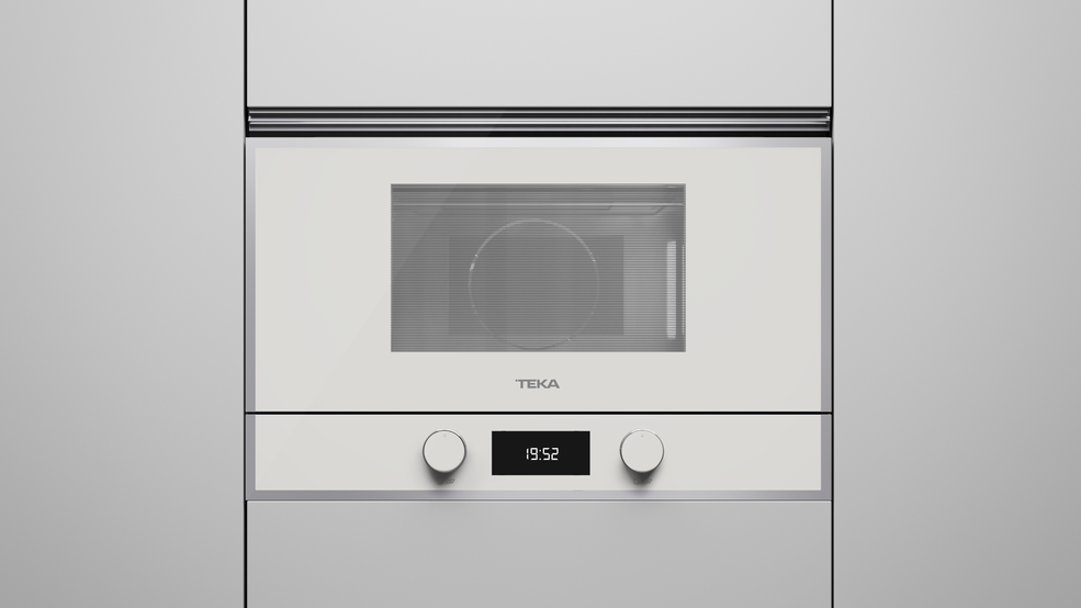 Ambient 1 of microwave ML 822 BIS L White Glass with StainlessSteel frame by Teka