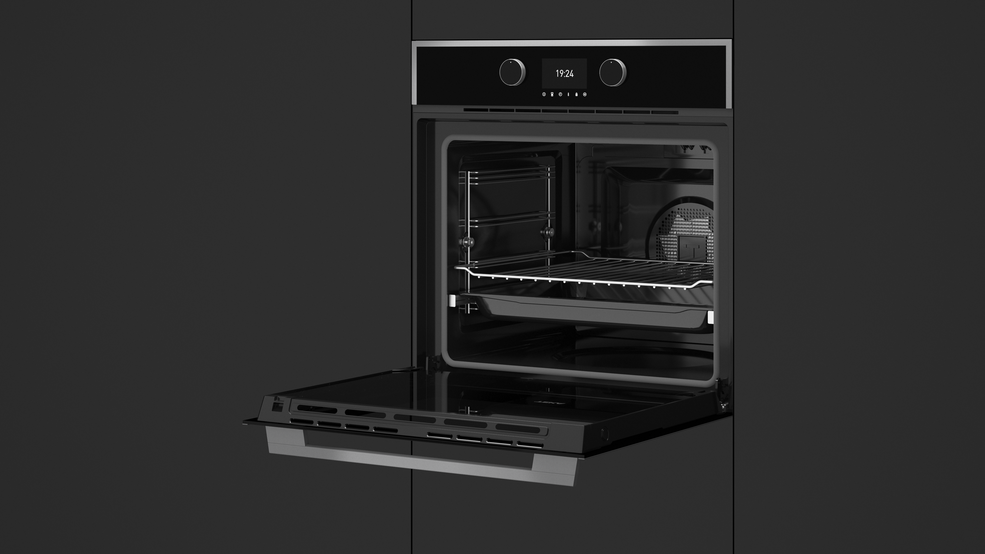Detail 2 of oven HLB 860 P Black Glass with StainlessSteel frame by Teka
