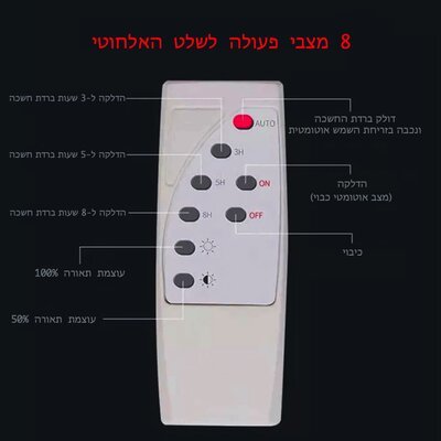 פרוז'קטור סולארי 60 וואט | זרקור לד סולארי 60W עם שלט